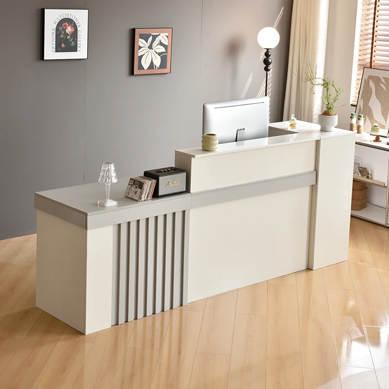 Simple Modern Commercial Reception Desks Modern Office Decorations Beauty Hotel Cashier Salon Supplies Commercial Furniture