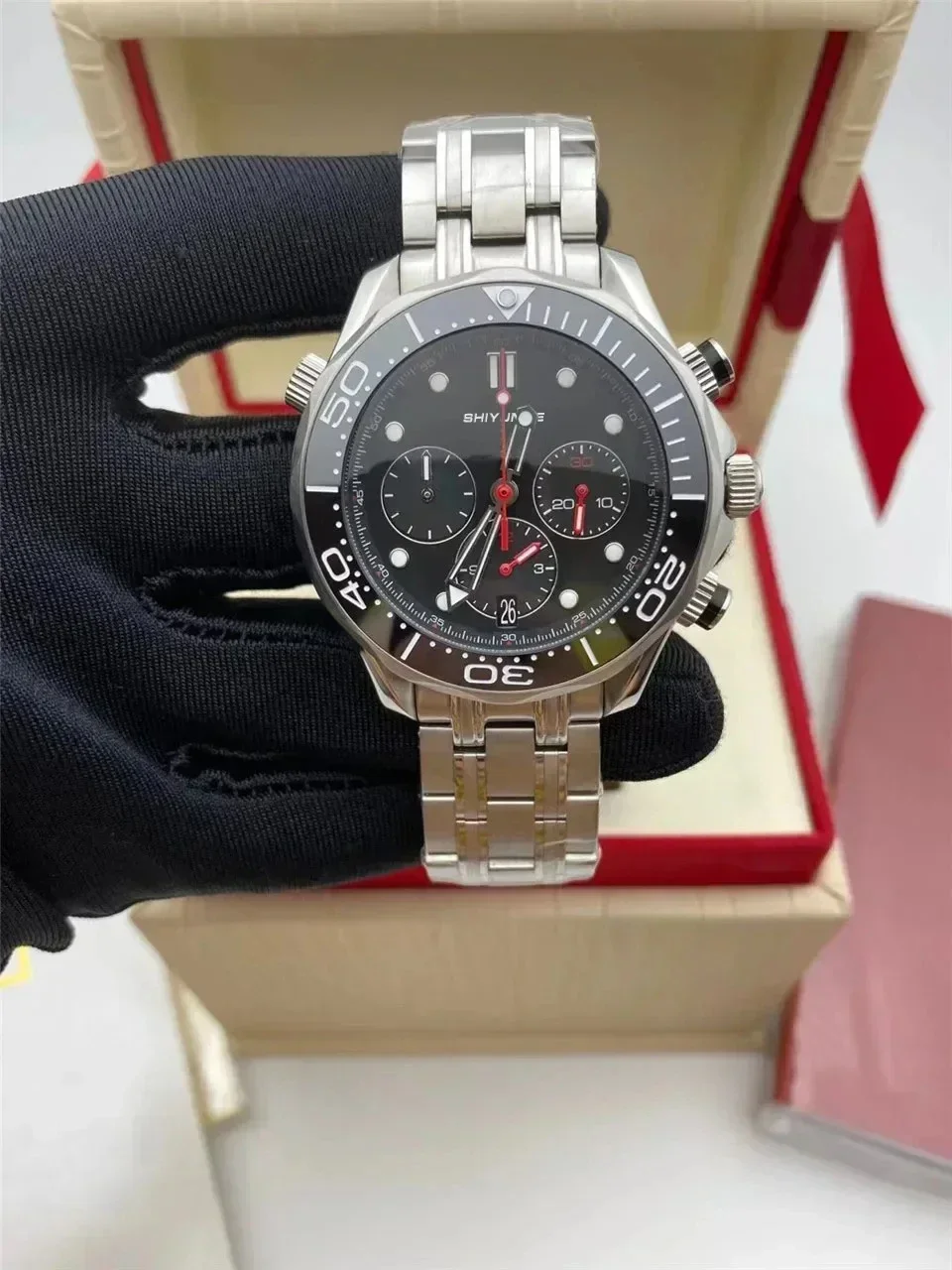 

Полностью автоматические мужские часы 904L, нержавеющая сталь, сапфировое стекло, светящаяся керамика, полнофункциональные