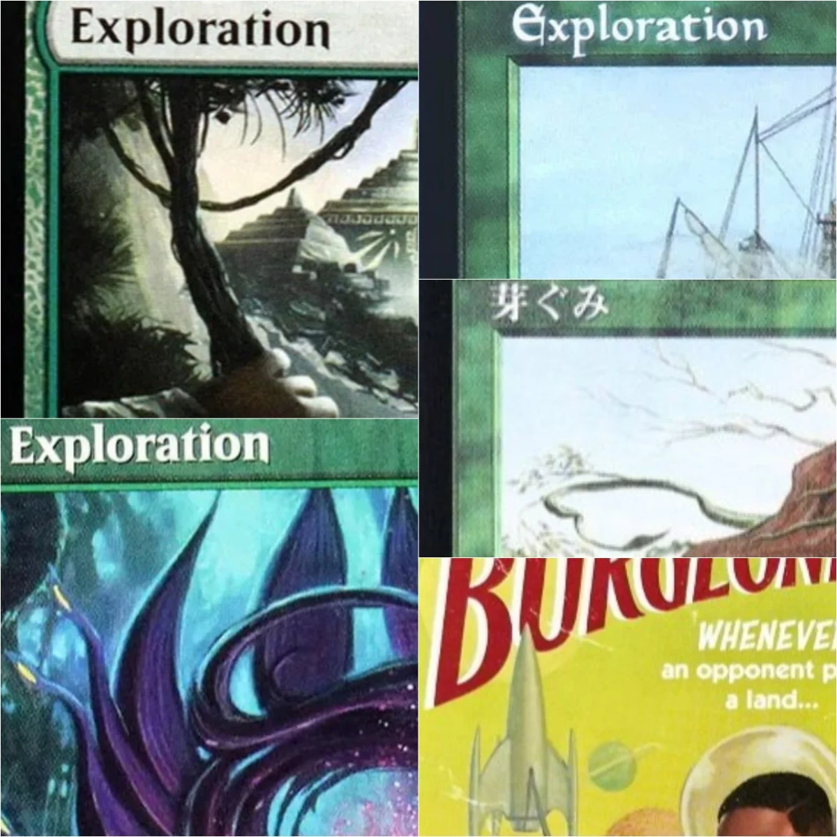 

"Exploration/Burgeoning" TCG Magical Proxy Black Top Quality Proxy Playing Cards Gathering Board Game Deck Trading Cards