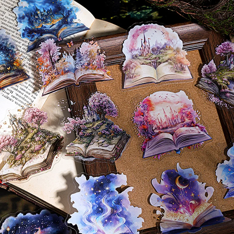 

Sticker Pack 10sheets/bag Creative Book World Stickers Scrapbook Stationery DIY & Handbook Mobile Phone Case Notebook Decoration