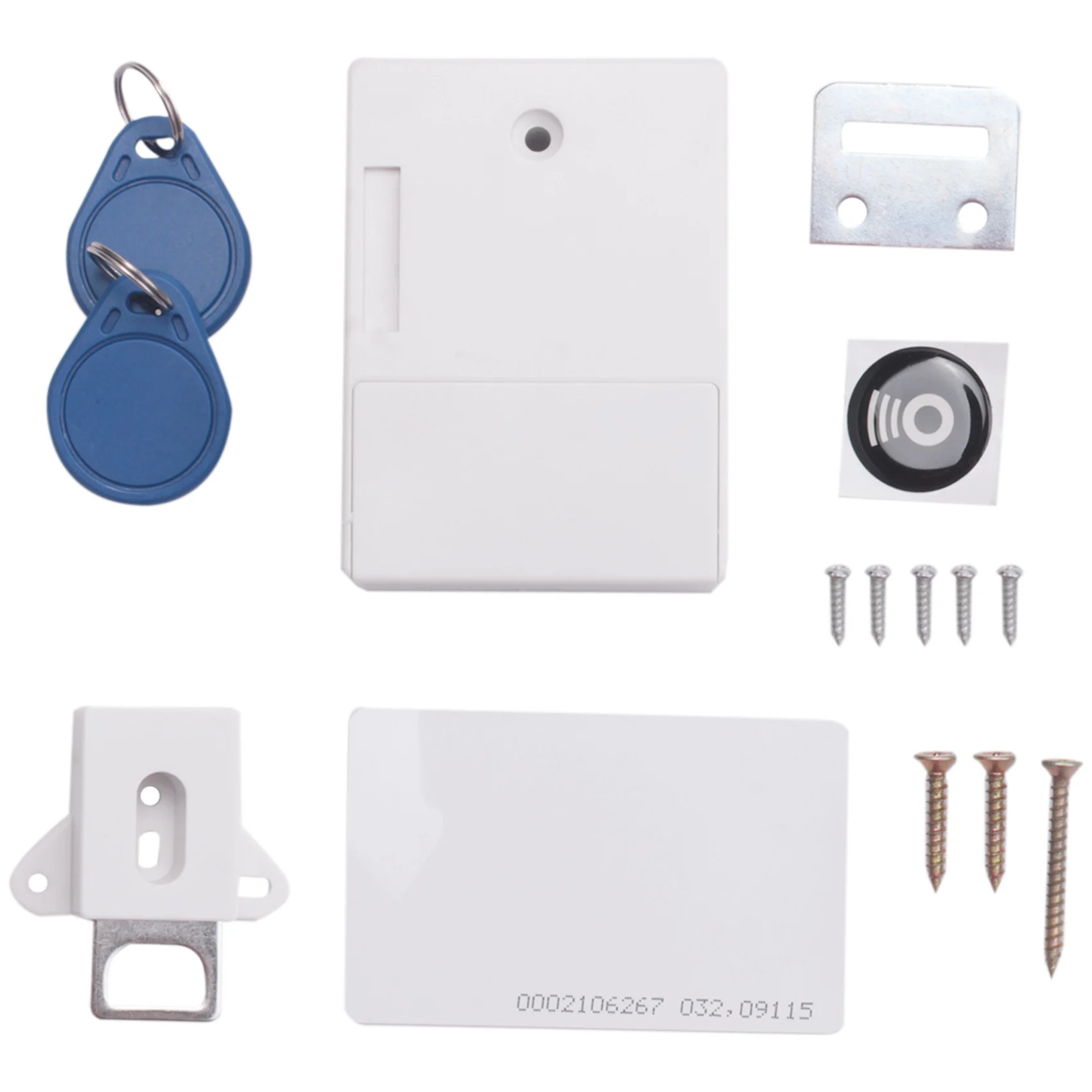 RFID Electronic Cabinet Lock DIY For Wooden Drawer Cabinet, Ready For Use & Programmable(White)