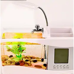 USB Mini Fish Tank Creative Small Fish Tank Colorful Aquarium Ornamental Ecological Fish Tank LED Lamp Fish Tank for Home Decor