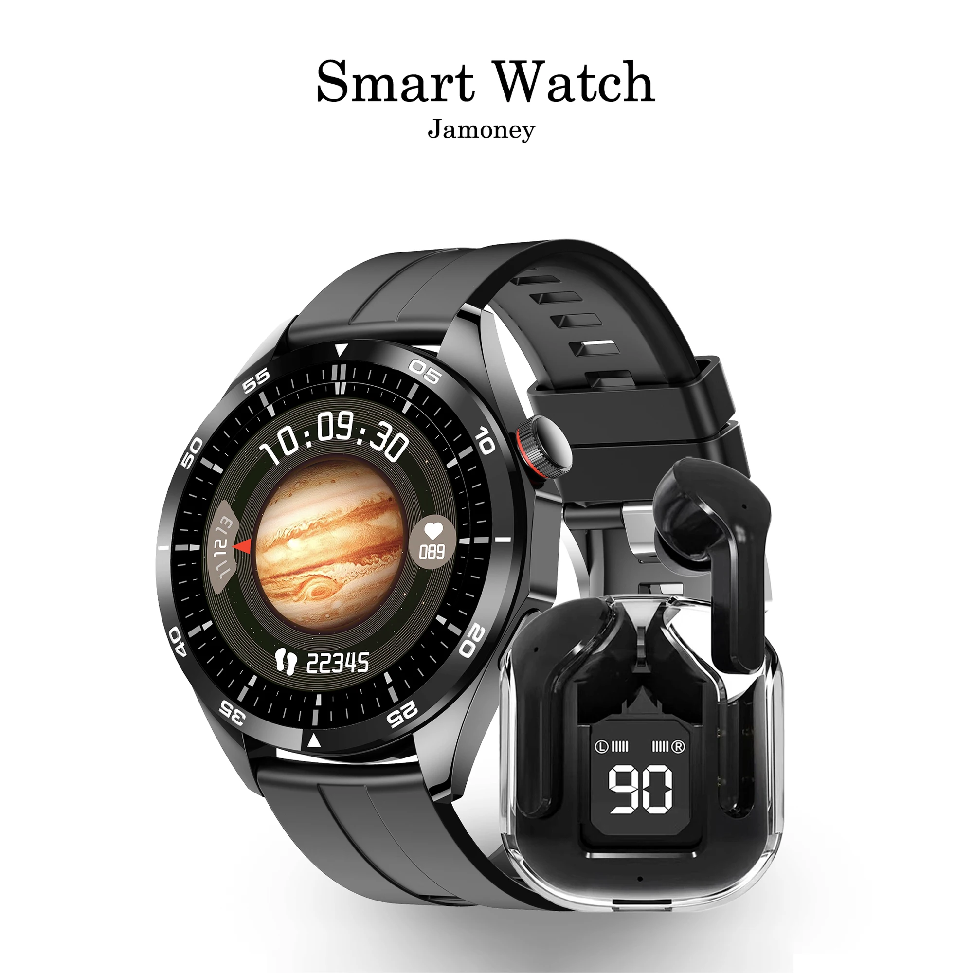 2024 New Headset Smart Watch TWS Two In One Wireless Bluetooth Dual Headset Call Health Blood Pressure Sport BT Music Smartwatch