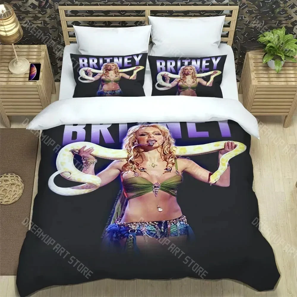 2026 Britney Spears Duvet Cover Pillowcase Bedding Set Adult Boys Girls Bedroom Decoration Children Gift Single Double Large Siz