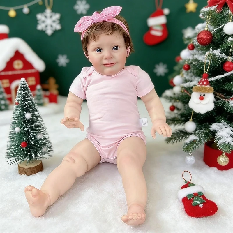 

Кукла-младенец Зои 66 см с короткими волосами, реалистичная, как на фото, с хлопковым телом, игрушка для девочек