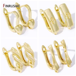 Wholesale 18K Gold Plated Brass Shvenzy Earring Hooks Clasps, Basic Ear Wires Fixture For DIY Earring Making Findings