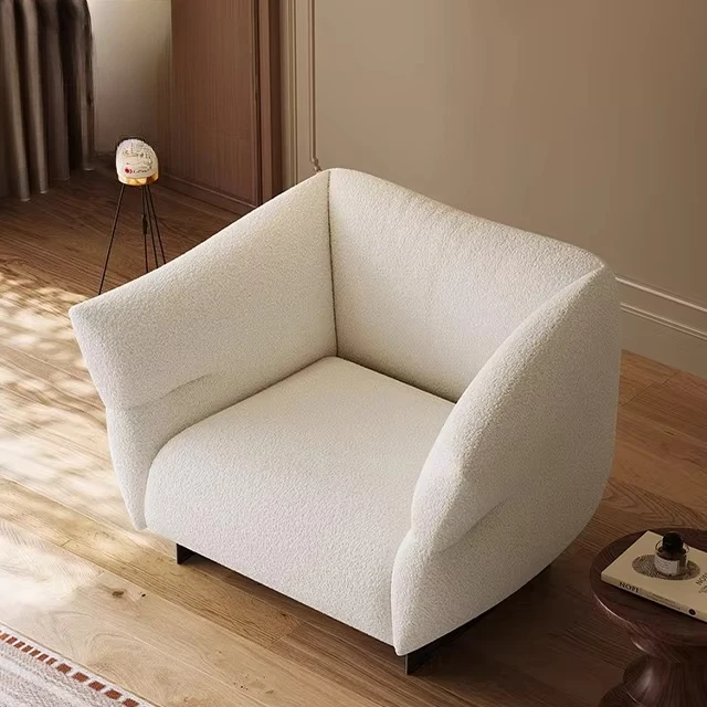 Modern Italian Fabric Leisure Chair Single Sofa Luxury Home Interior Living Room Furniture Armchair