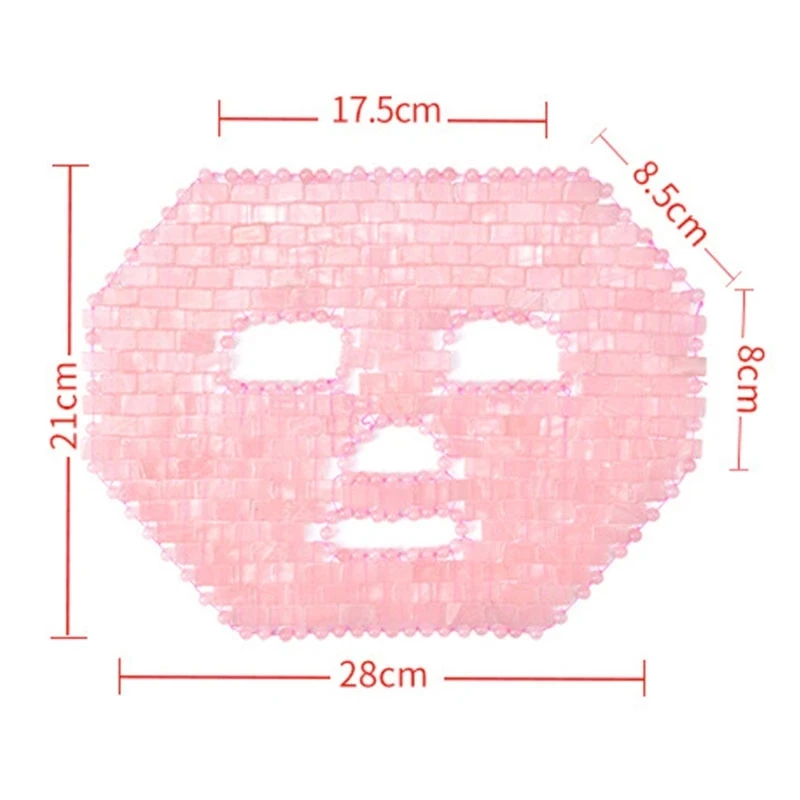 Natural Rose Quartz Jade Cold Therapy Eye Mask For Relieve Eye Fatigue Sleeping Face Mask For Eye Relax Facial Lifting Skin Care