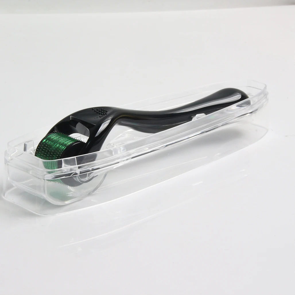 Derma Roller System 540 aiguilles pour cheveux et soins de la peau noir vert 1/5 pièces outil d'aiguille du cuir chevelu pour la thérapie de beauté