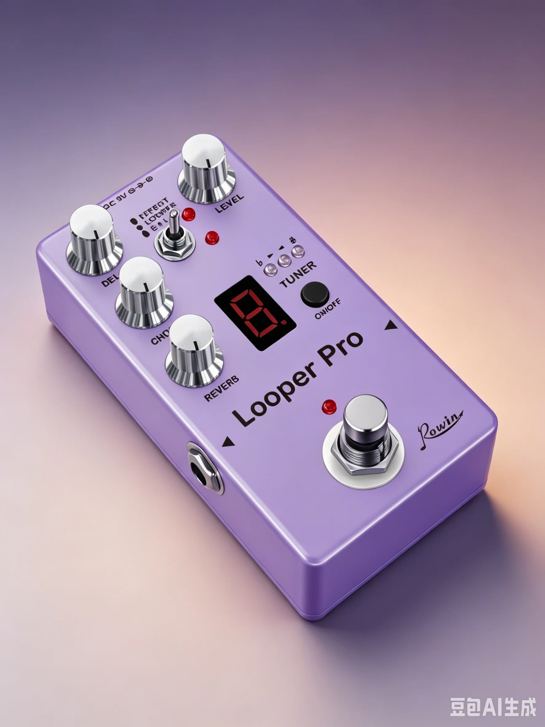 Rowin RE-05 Guitar Effect Pedal Looper Pro Mini Looper Tuner Chorus Delay Ocean Verb for Electric Guitar And Bass True Bypass