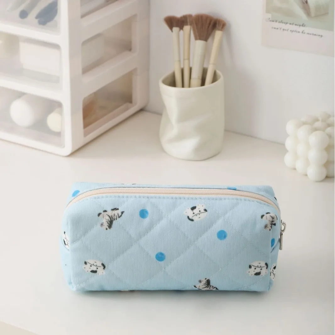Examination Essential Corduroy Pencil Case Ins Style Stationery Storage Bag