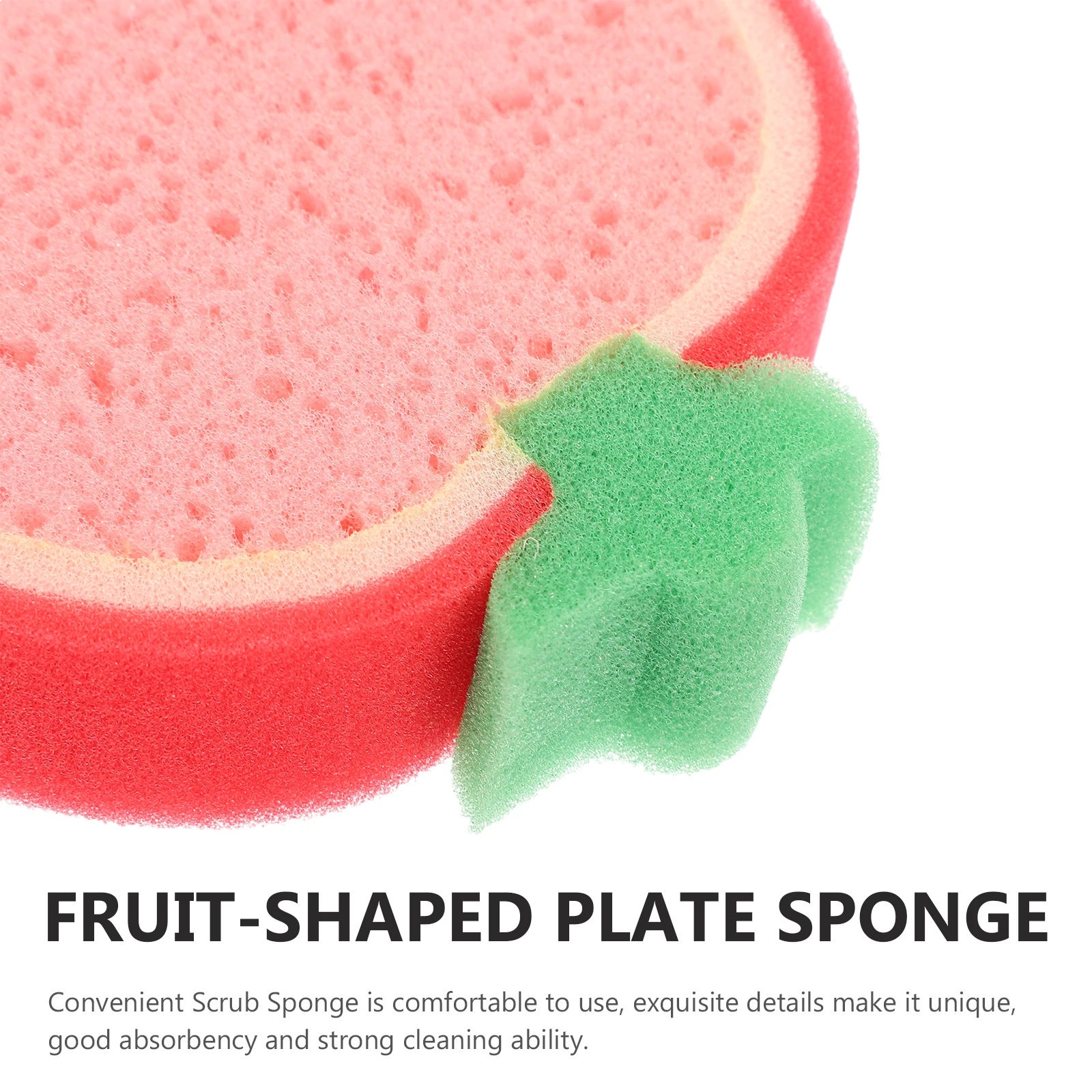

4pcs Fruit Shaped Sponges Thick Cartoon Wash Wipes Powerful Stain Removal Kitchen Dishw Refills Household Scrub Sponges