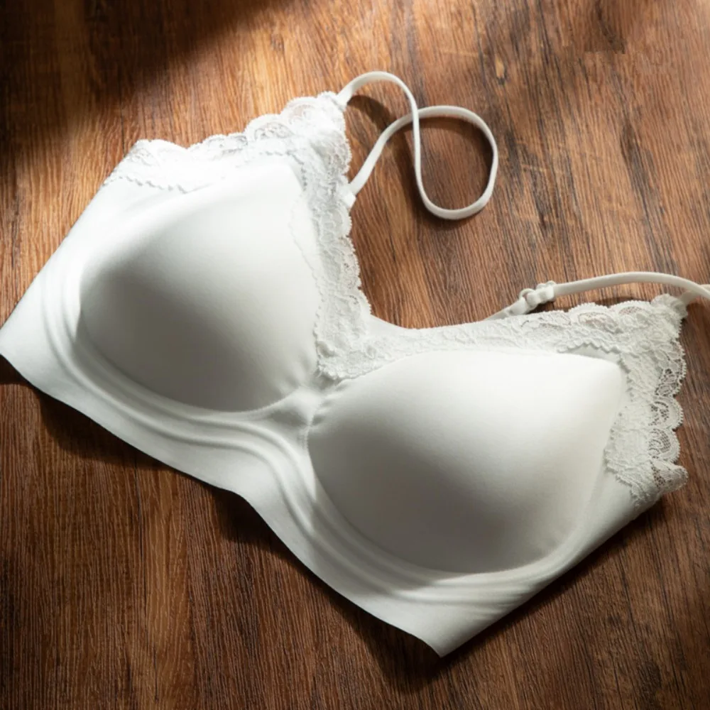 Traceless Wireless Deep V Bra Close-fitting Shockproof Push Up Underwear Beautiful Back Gathered Breasts