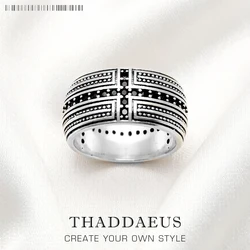 Black CZ Cross Ring,Europe Style Jewelry Fine Jewerly For Men And Women Gift In 925 Sterling Silver