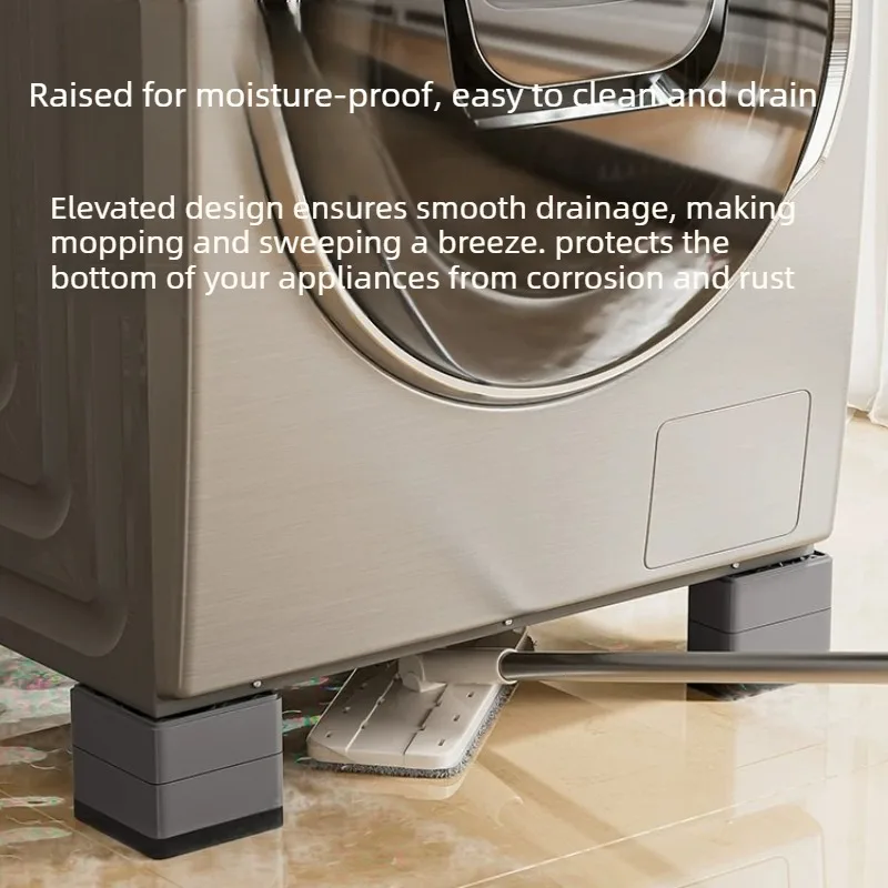 Washing Machine Riser Base Silent Anti-slip Shockproof Support Anti-vibration Foot Pad Stabilizer Household Appliance Holder