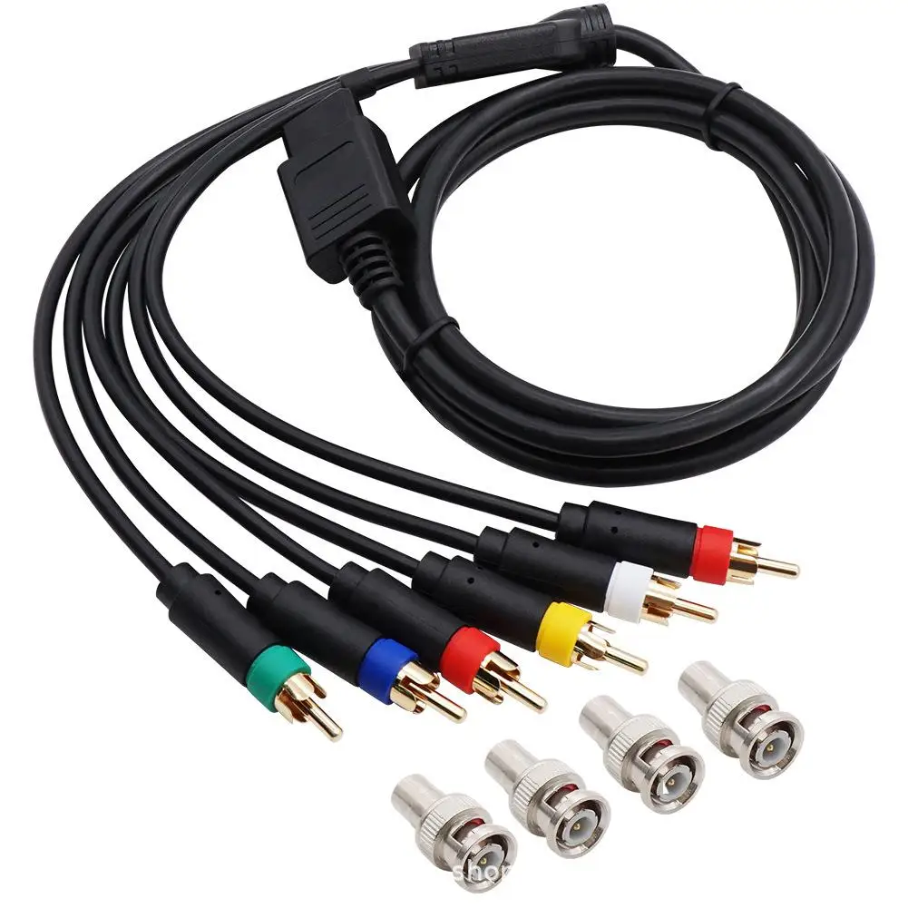 RGB/RGBS RCA Cable For NGC/N64 /SNES Color Monitor Component Cable Game Console Accessories A9U3