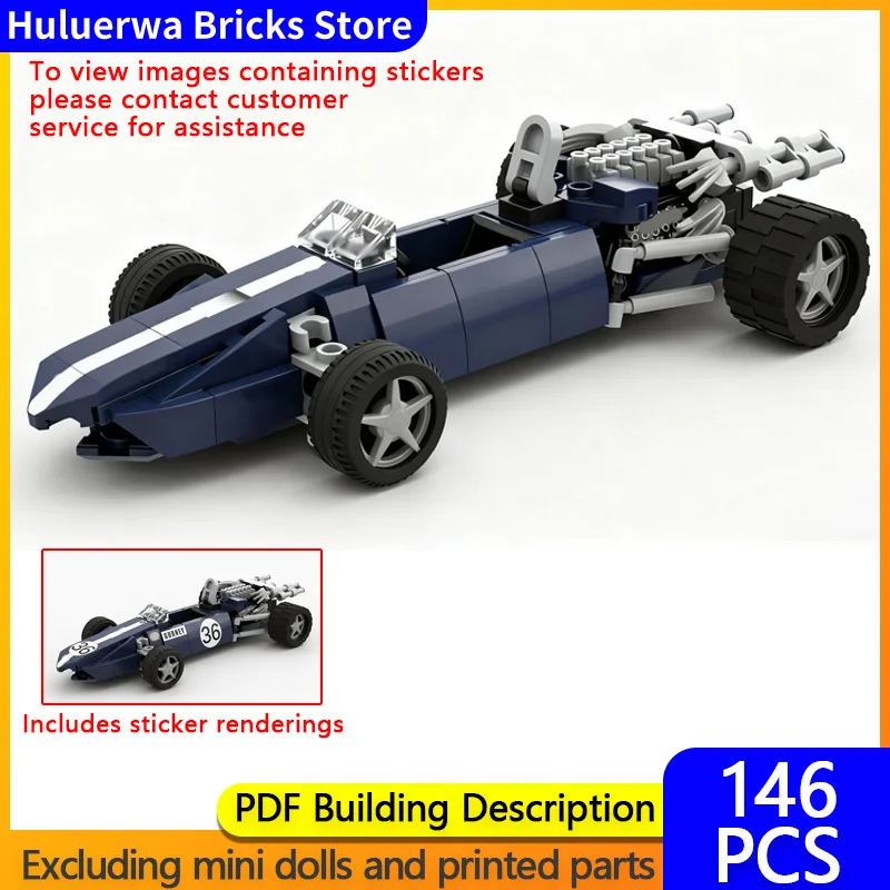

Speed Racing Car Model MOC Building Bricks MK1 T1G Formula Racing Modular Technology Children Holiday Gifts Assemble Toys Suit