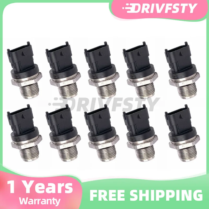 10PCS For Alfa Romeo Fiat Ducato Jeep Opel Combo 0281006752 55269777 55280822 Diesel Fuel Rail High Pressure Sensor