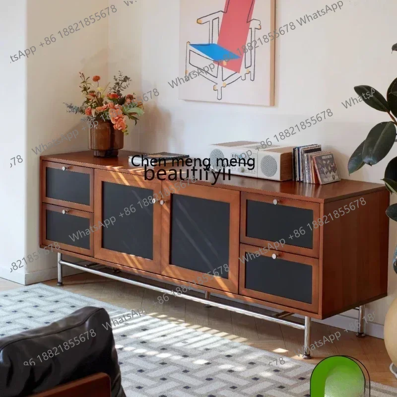 SS new styleRetro French TV Cabinet Solid Wood Storage TV Cabinet Middle Ancient Floor Cabinetss 7486 ss 7486