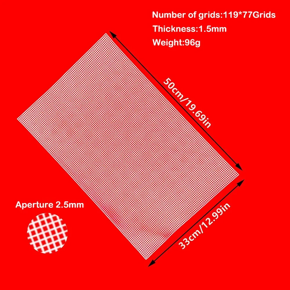 DIY Crafting Plastic Bag Mesh Grid Durable White Canvas Bag Sheets Acrylic Yarn Crafting Knit