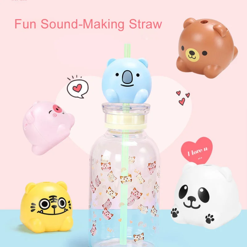 Dierengeluidsrietjes, pratende rietjes, interactief geluidsdrinkspeelgoed voor kinderen