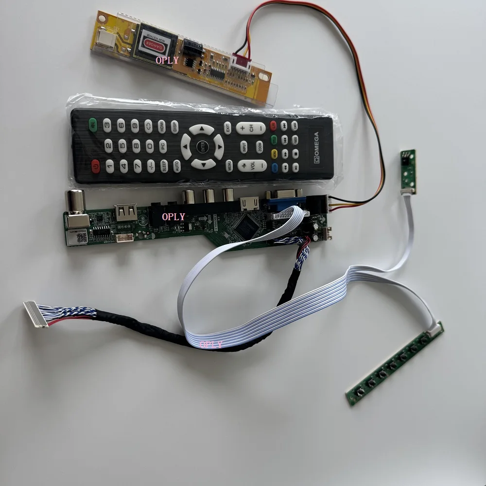 

TV Controller board kit VGA USB HDMI-compatible RF for B156XW01 LP156WH1 15.6" 1366X768 LCD panel AV screen monitor DIY