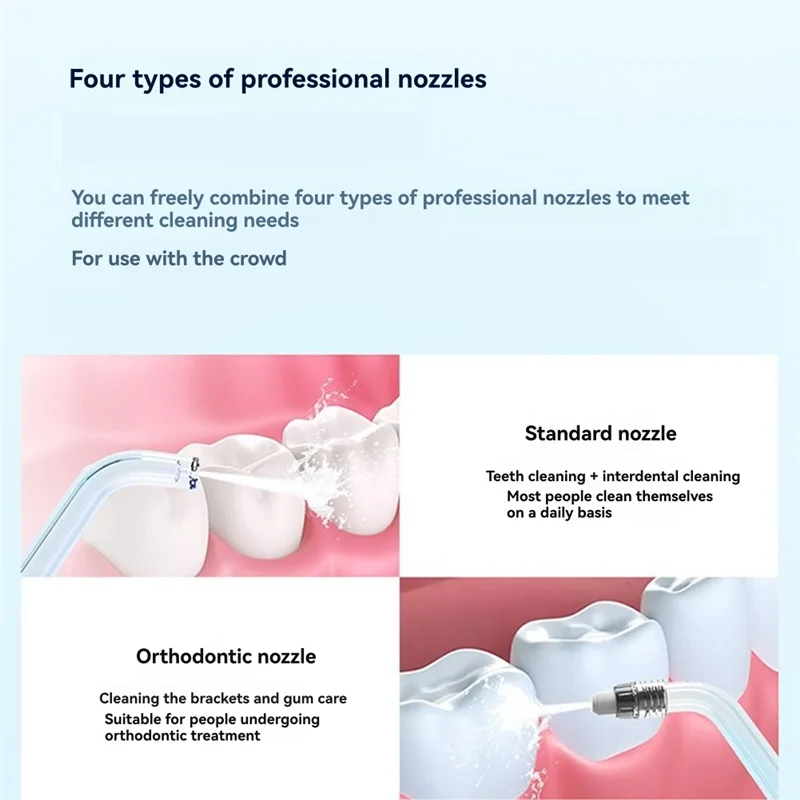 ABZA-نبض الماء بالموجات فوق الصوتية لتنظيف الأسنان، فرشاة الأسنان، الري عن طريق الفم، منظف الأسنان للمنزل والسفر ب #3