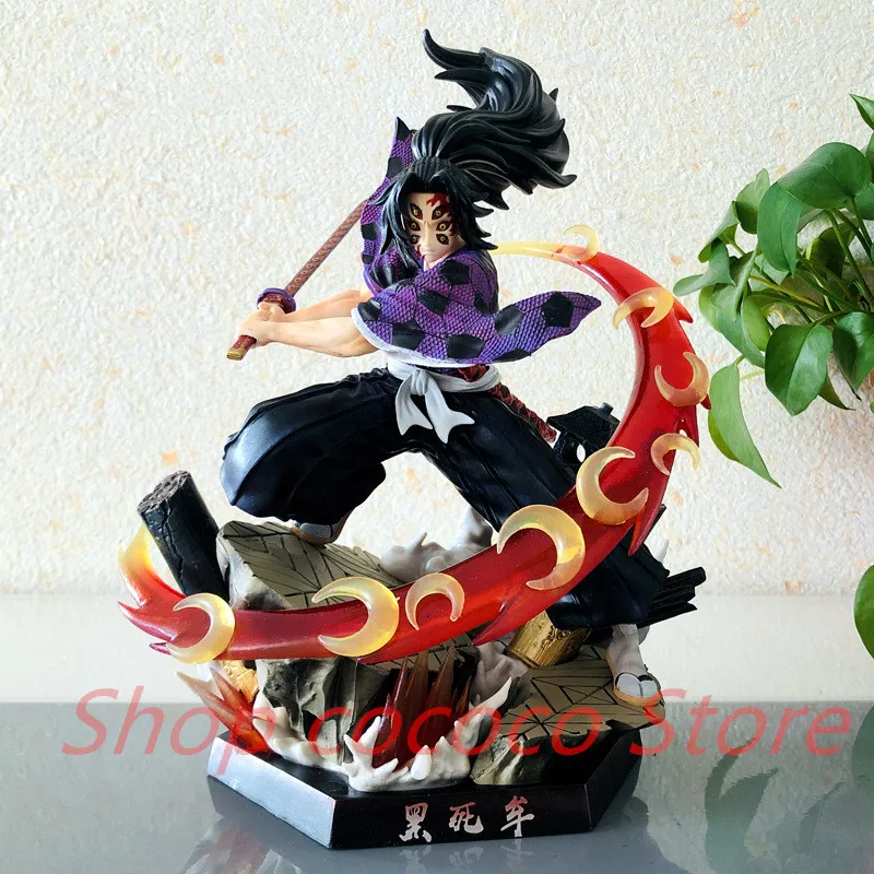 

26cm Demon Slayer Game Anime Figures Kokushibo Fighting Stance Kawaii Peripherals Statue Action Figure Pvc Model Doll Gift Toys