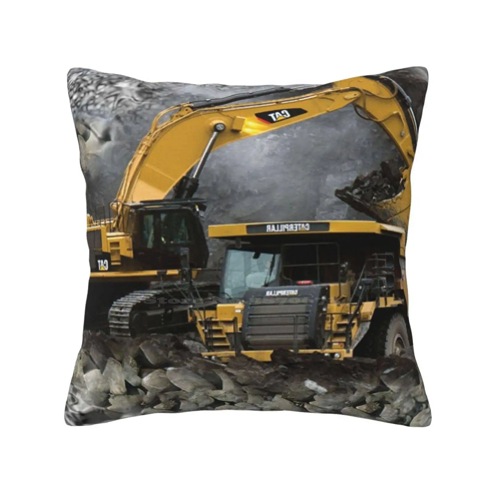 Bedroom Office Hug Pillowcase Cave Excavator Escavatore 390D