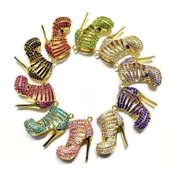 10pcs 3D High Heel Shoe Charms Fit For DIY Jewelry Making S0030-S0032