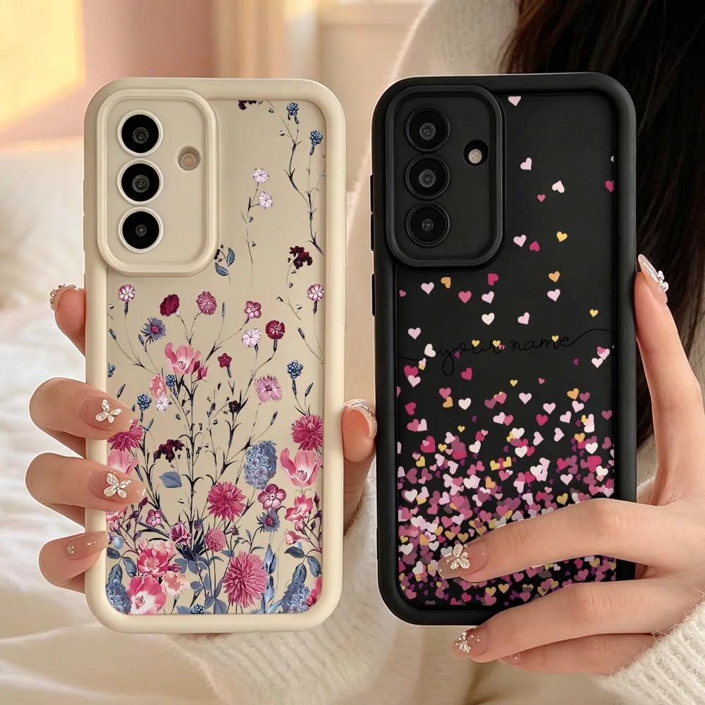 Watercolor Floral Pattern For Samsung Galaxy A04 M17 A57 A06 A07 A17 A26 A36 A14 A15 A16 Eye Ladder Phone Case Gift
