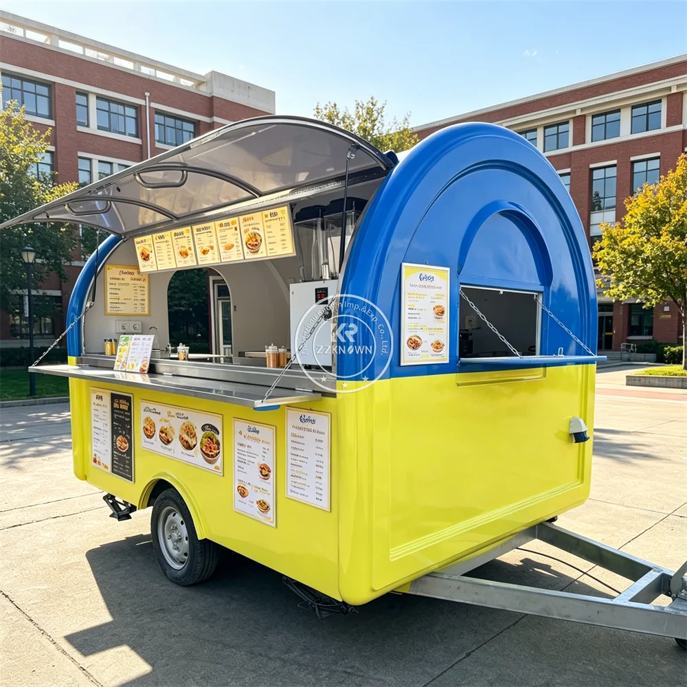 Concession Trailer Food Trailer Mobile Coffee Van Mobile Ice Cream Cart Street Catering Kiosk Juice Food Truck Fully Equipped