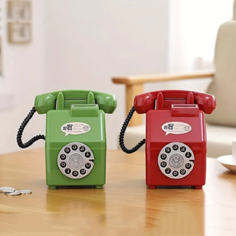 Tarro de dinero para teléfono Retro, regalo para niños y niñas, accesorios de fotografía para niños, tarro de almacenamiento, accesorios para fotos de habitación, regalos de decoración