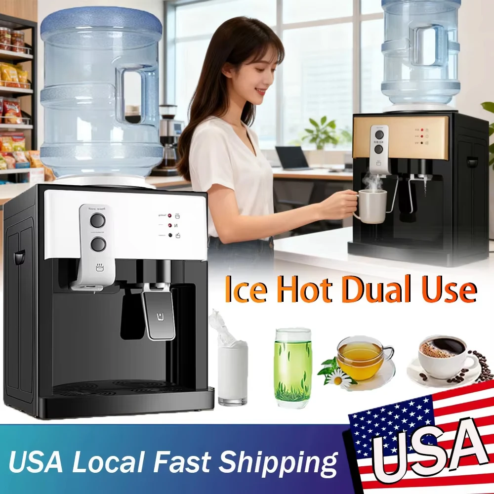 Dispenser elettrico per acqua calda e fredda Dispenser versatile per acqua da tavolo con caricamento dall'alto (110 V USA/220 V UE) per l'home office