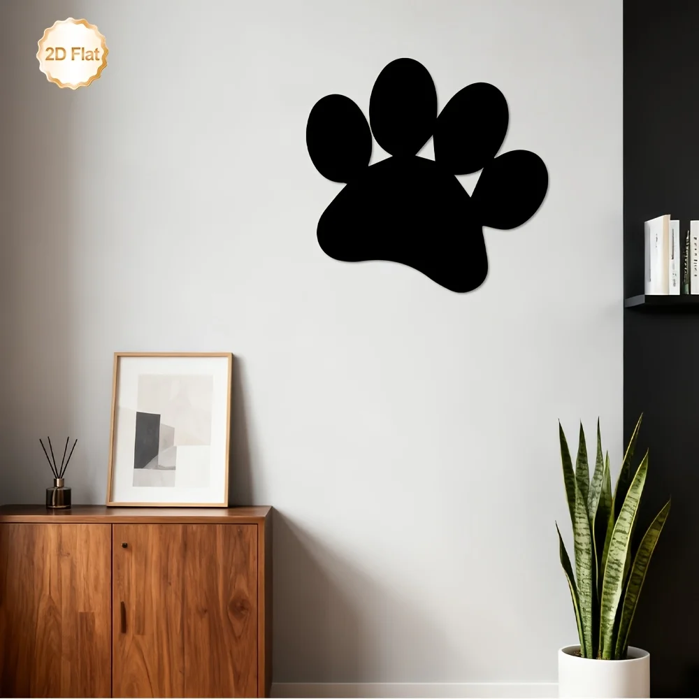 CIFBUY Metal Wall Art Pet Paw Print Iron Wall Sculpture Indoor Outdoor Home Decor for Living Room Bedroom Entryway Porch
