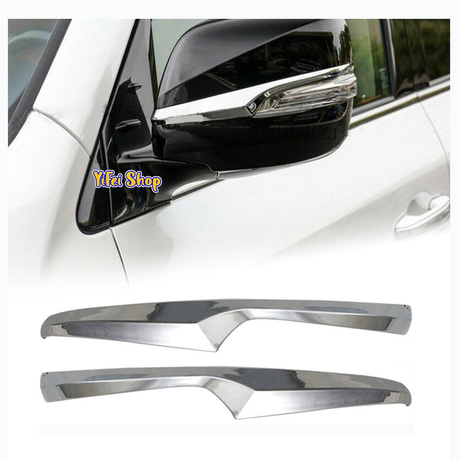 

For Lexus GX460 LX570 2016 2017 2018 2019 2021 Car Rearview Accessories Chrome Plated Side Door Mirror Cover Trim Paste Style