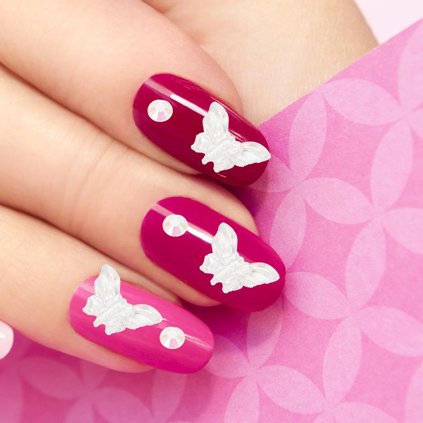 1 ورقة فراشة المسيل للدموع جوهرة عصا على الوجه الأحجار الكريمة مهرجان ماكياج الوجه جواهر ذاتية اللصق الجسم مسمار ملصقات الهاتف