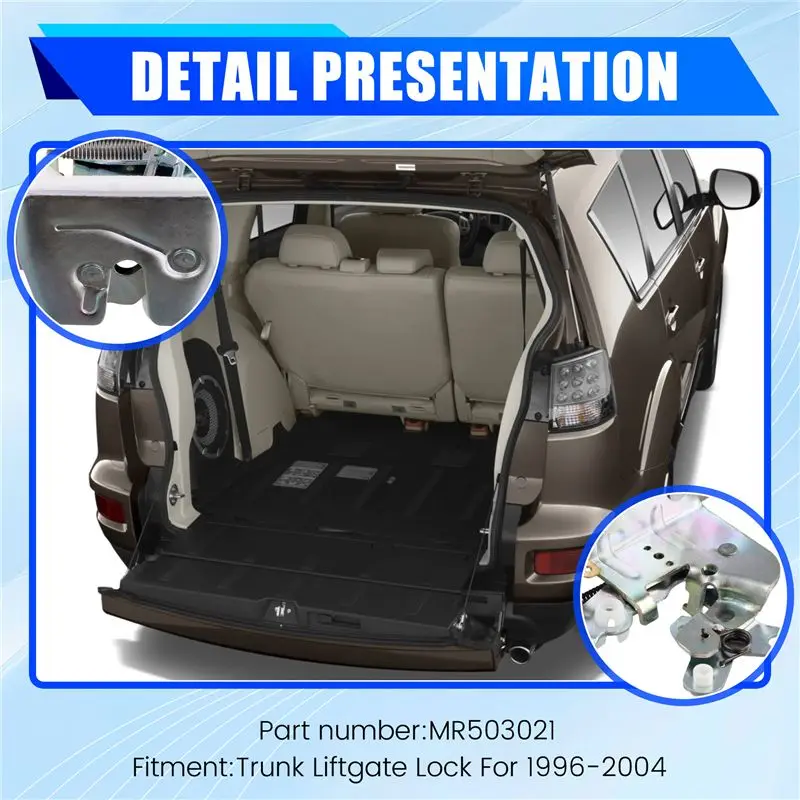 A85E-MR503021 Car Trunk Lock Latch Actuator Lock Rear Door Trunk Liftgate Lock For Mitsubishi Montero Pajero 1996-2004