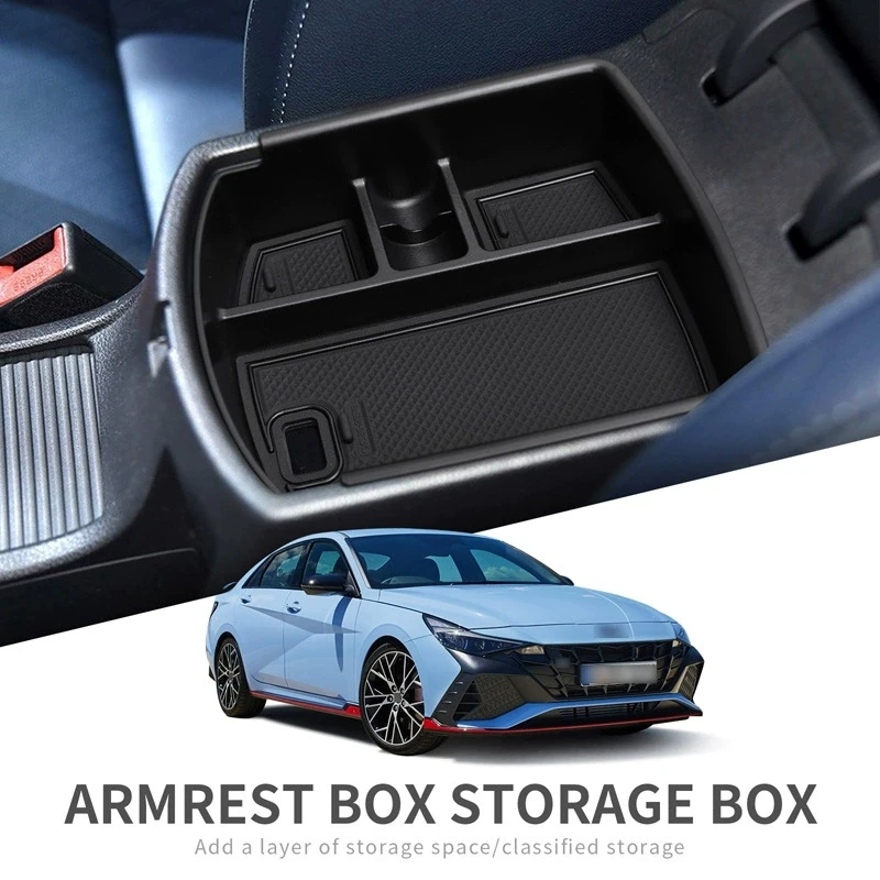 For Hyundai I30/I30N 2021-2025 Car Armrest Storage Box Center Console Multifunctional Organizer Tray Car Interior Accessories