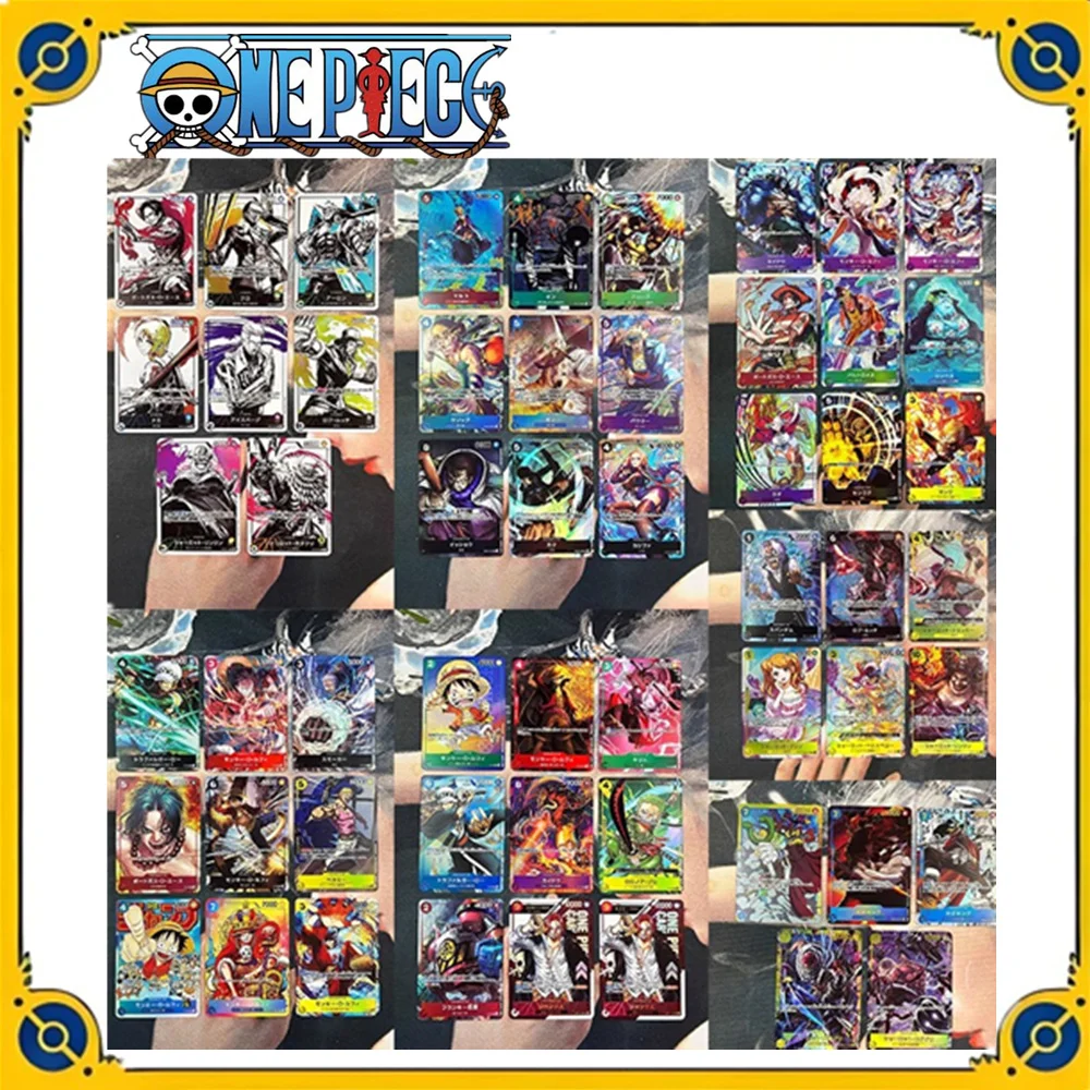 

54Pcs Opcg One Piece Op 03 Self-Made Card Complete Collection Refraction Hot Stamping Cartoon Animation Game Collection Card Toy