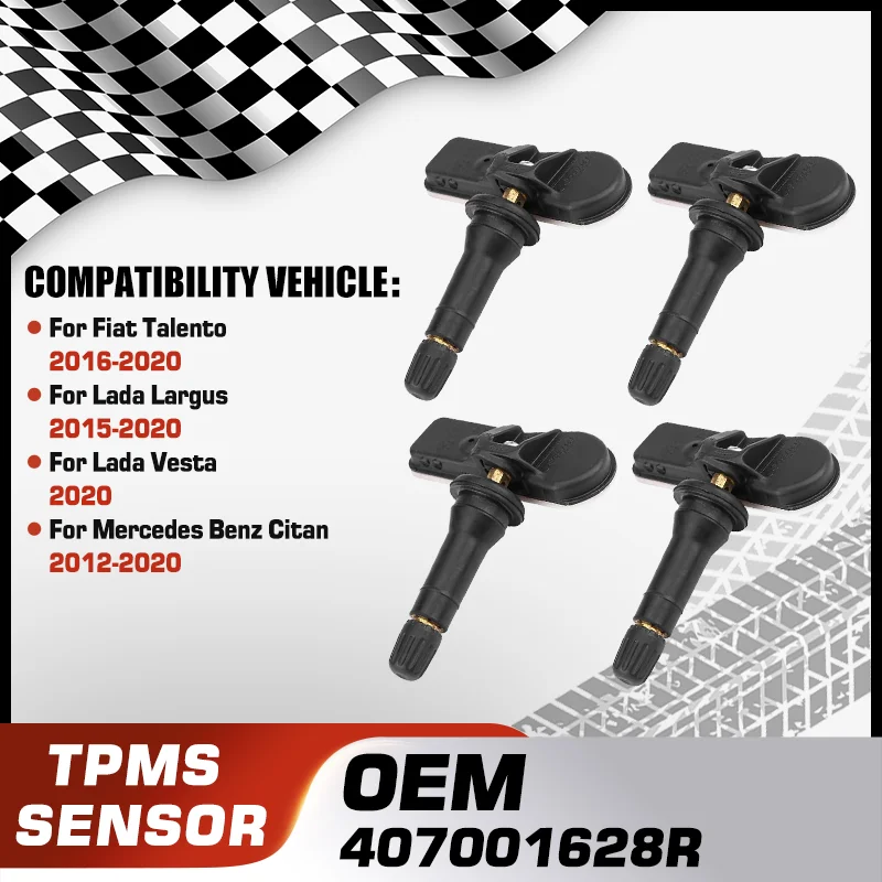 

TPMS Tire Pressure Monitor Sensor For Fiat Talento 2016-2020 Lada Largus 2015-2020 Lada Vesta 2020 Mercedes Benz Citan 2012-2020