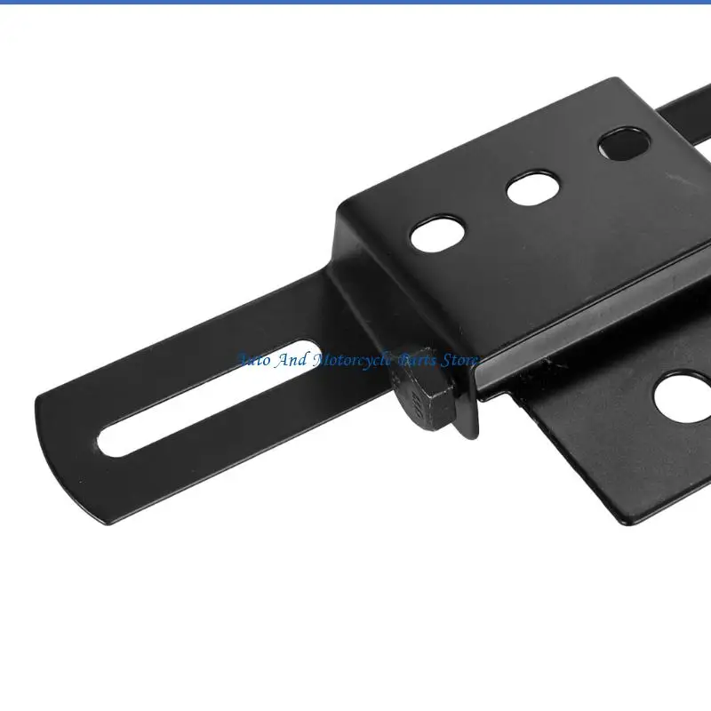 P9FD Universal Motorcycle Tail Light Bracket Foldable Steel License Plate Stand 175mm