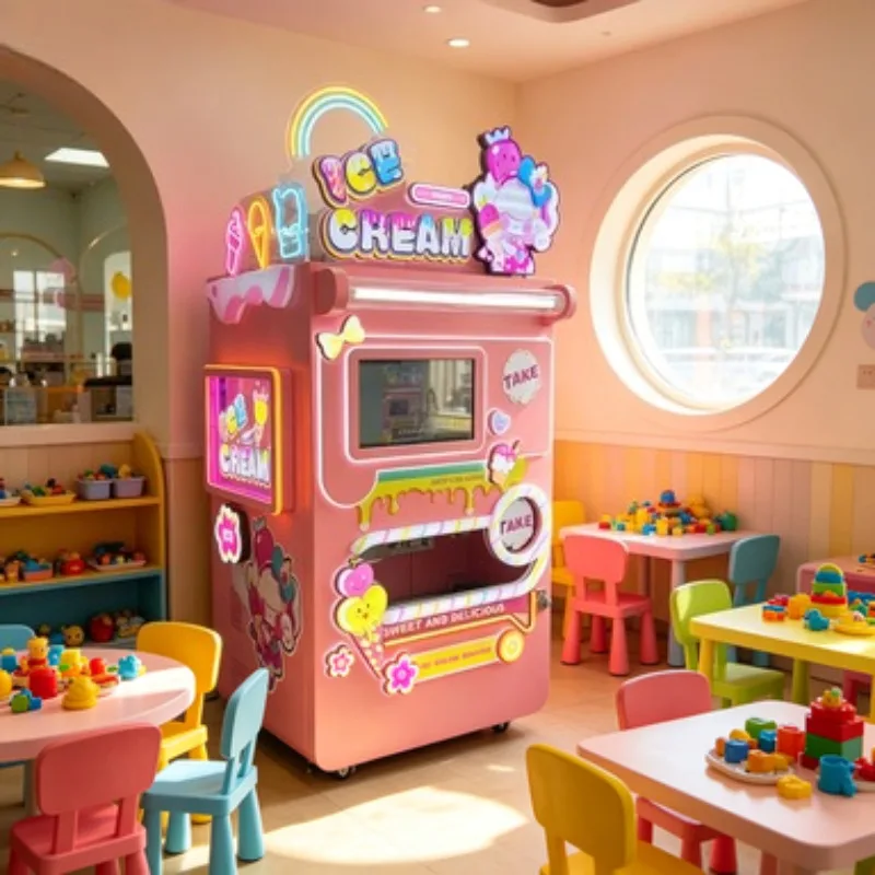 Soft Serve Ice Cream Maker Machine 28L/h High Capacity Commercial 3 Flavors Frozen Yogurt Equipment for Ice Cream Parlor