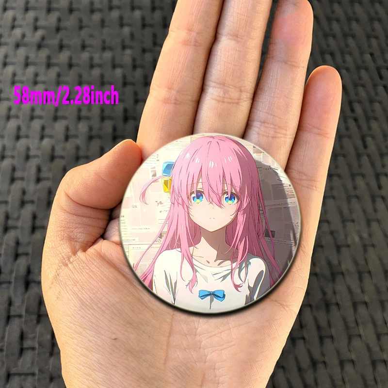 Anime Bocchi The Rock Tinplate lembut tombol pin kartun ikon bros pakaian dekorasi kreatif lencana Lapel pin perhiasan hadiah