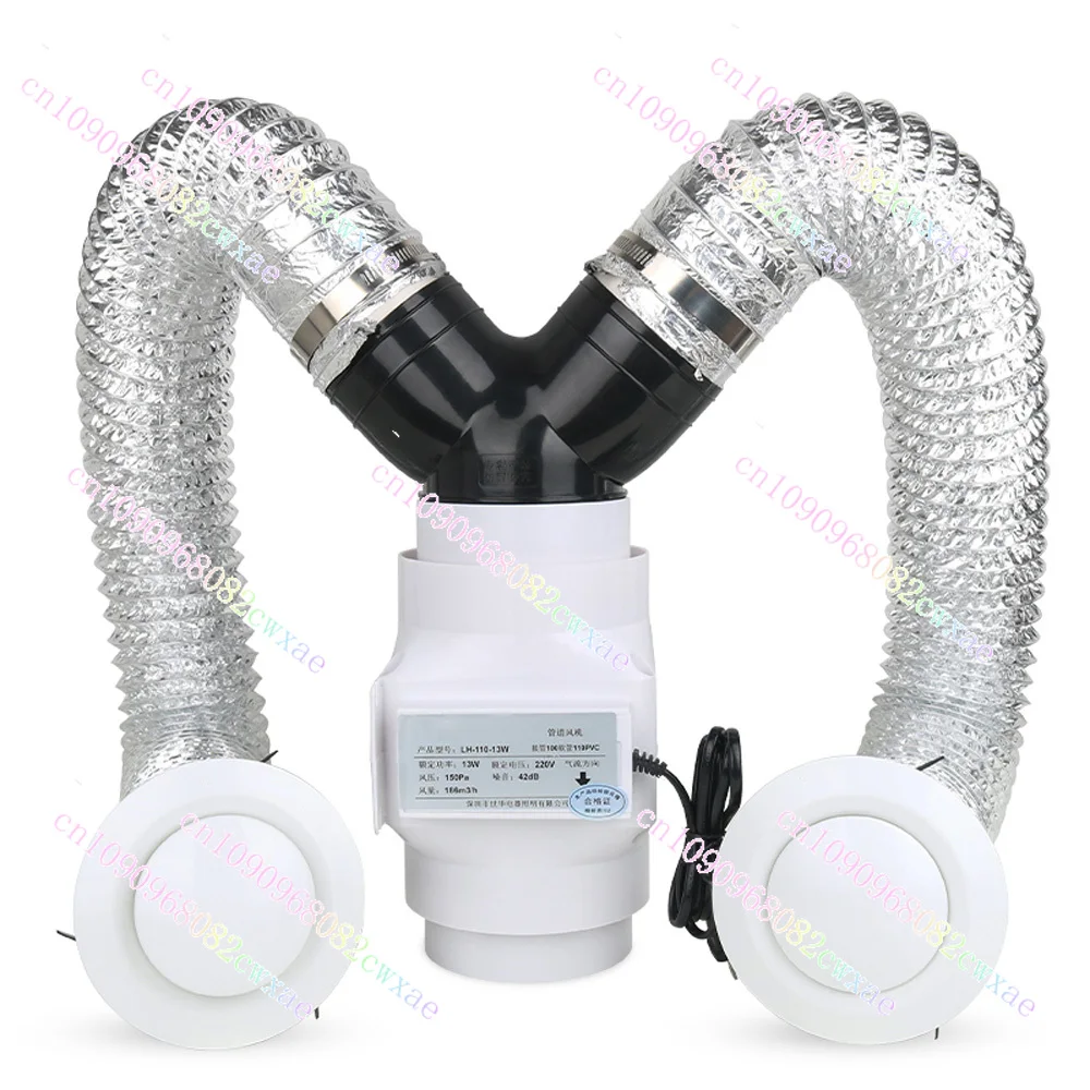 Bathroom Ceiling Exhaust Pipe Fan Hotel Double Exhaust Machine Toilet Fan Ventilador De Escape