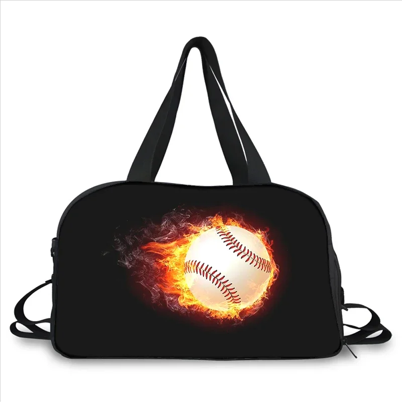 Bolso de viaje multifunción con estampado 3D de movimiento de béisbol, bolsa de mensajero portátil de gran capacidad, tendencia de moda