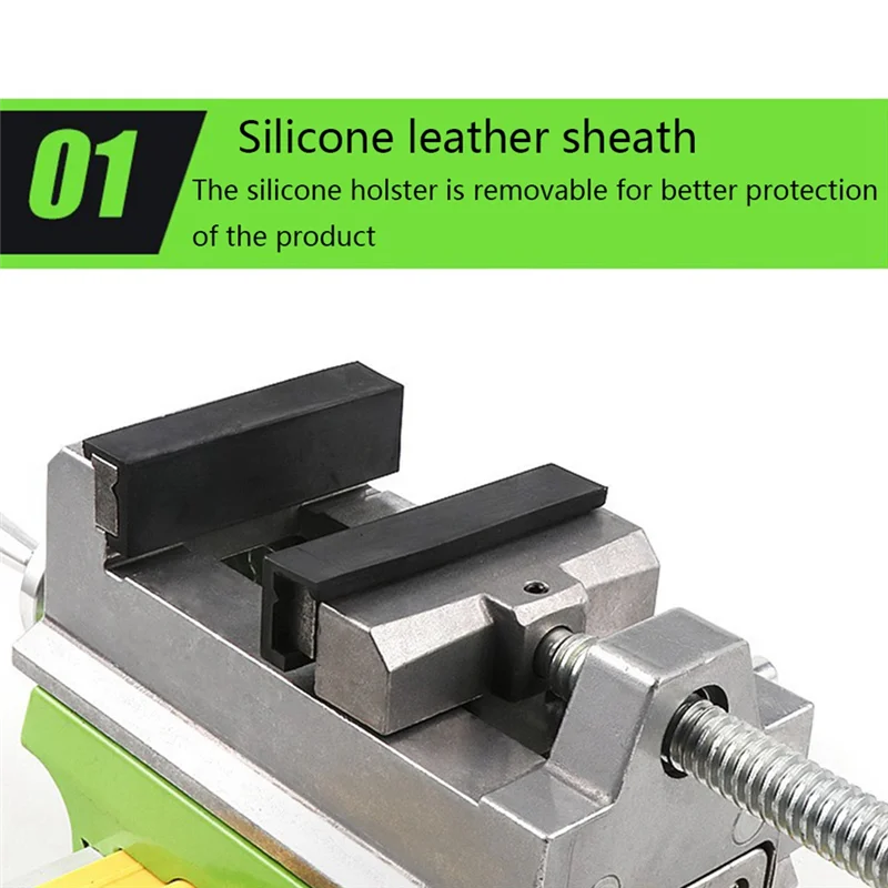 

A45I 3 Inch Vise Vice Table Compound Table Work Table Bench Aluminum Alloy Body for Milling Drilling