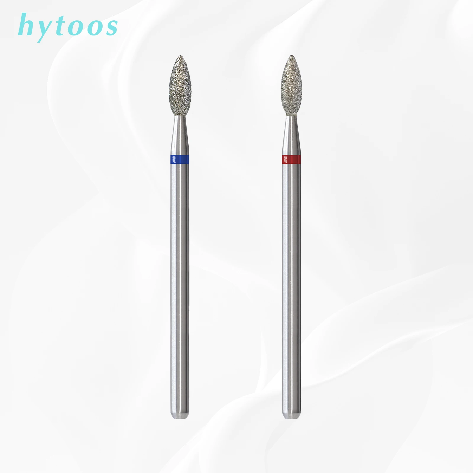

HYTOOS Diamond Cuticle Nail Drill Bits 3mm Flame Russian Drill Bits for Nails Professional Safety Under Nail Skin Cleaner Tool