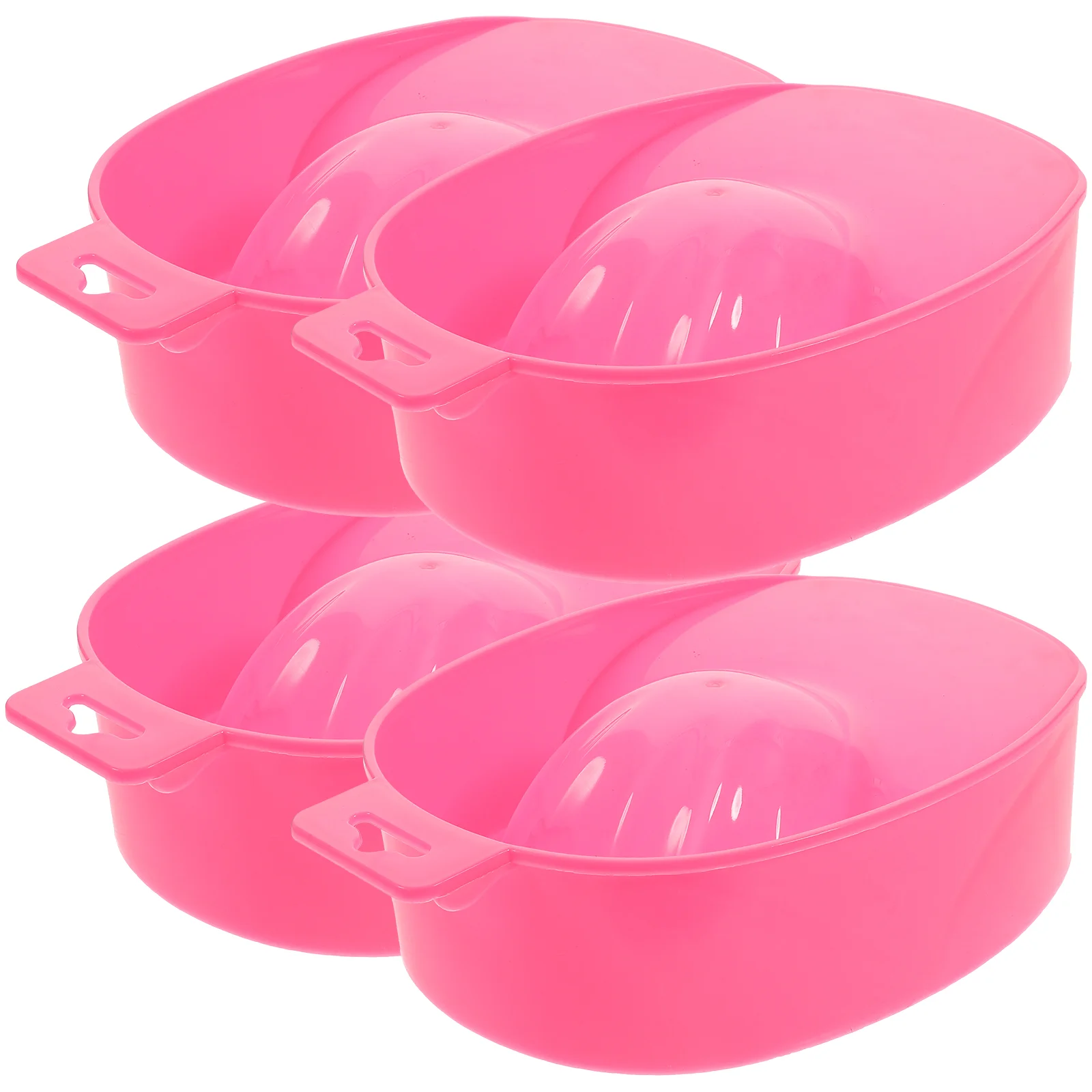 

4 Pcs Soak Tray Nail Bowl Practical Manicure Care Accessories Portable Hole Design For Home Salon Use Nail