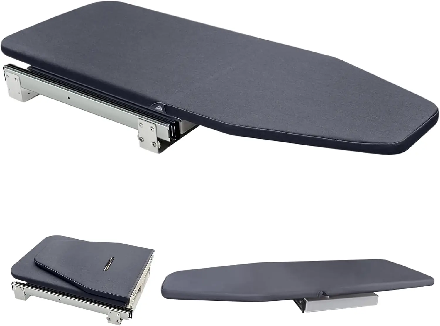 

Foldable Retractable Ironing Board with 180° Swivel, Space-Saving Design and Removable Heat-Resistant Cover